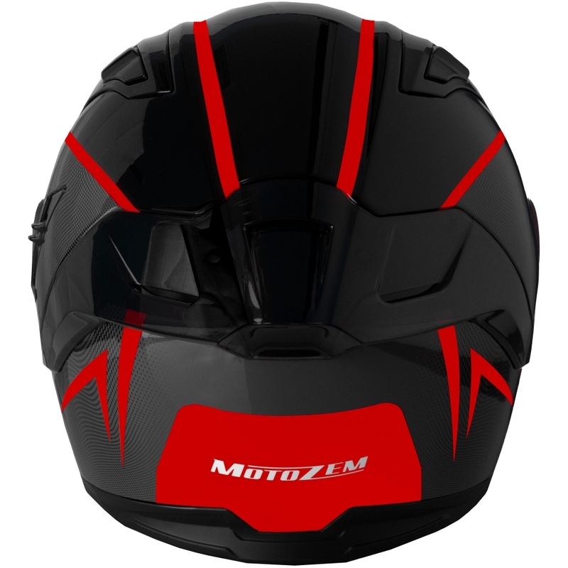 Casque moto intégral Motozem Guardian noir-rouge - II. qualité