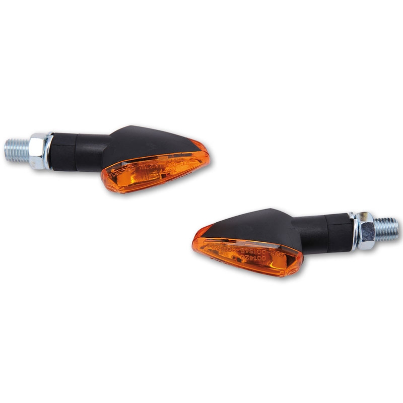 Clignotants moto Highsider Smart Peak courts noirs