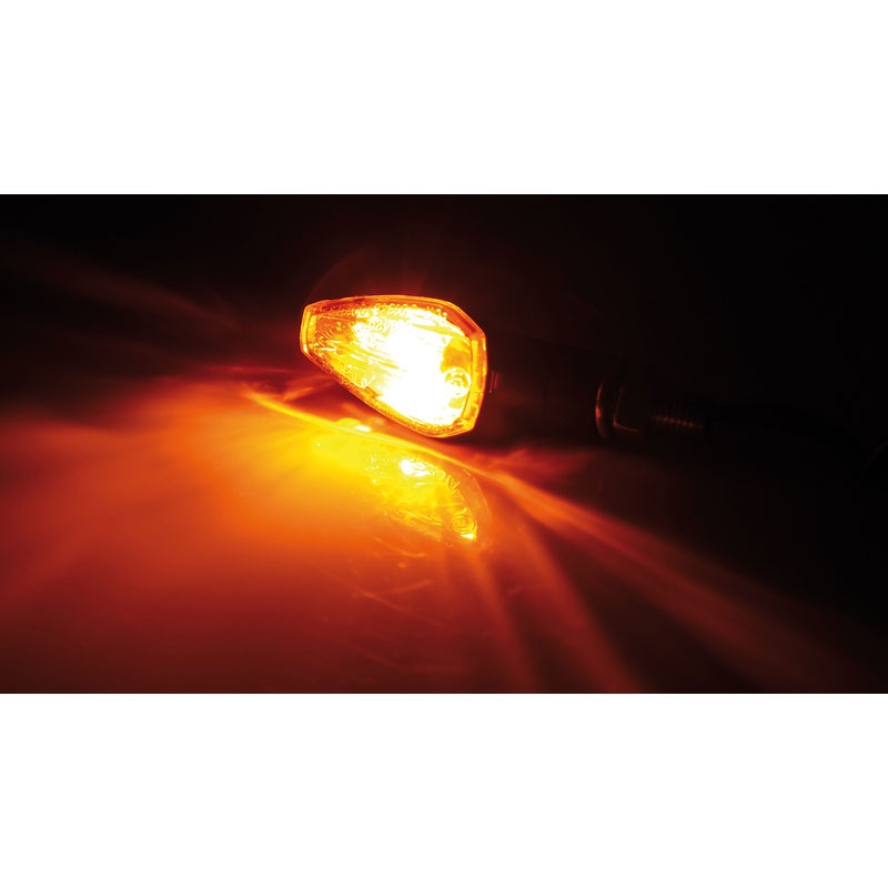 Clignotants moto Highsider Smart Peak courts noirs