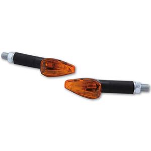Clignotants moto Highsider Smart Peak longs noirs