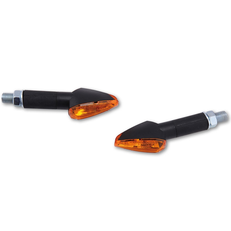 Clignotants moto Highsider Smart Peak longs noirs