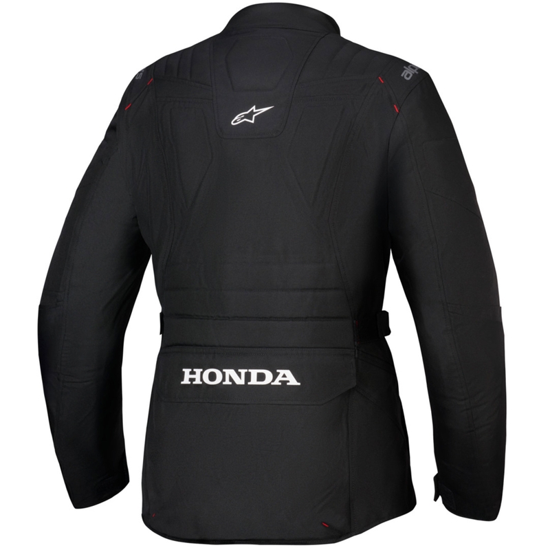 Blouson moto imperméable femme Alpinestars Stella ST-1 collection Honda noir-rouge