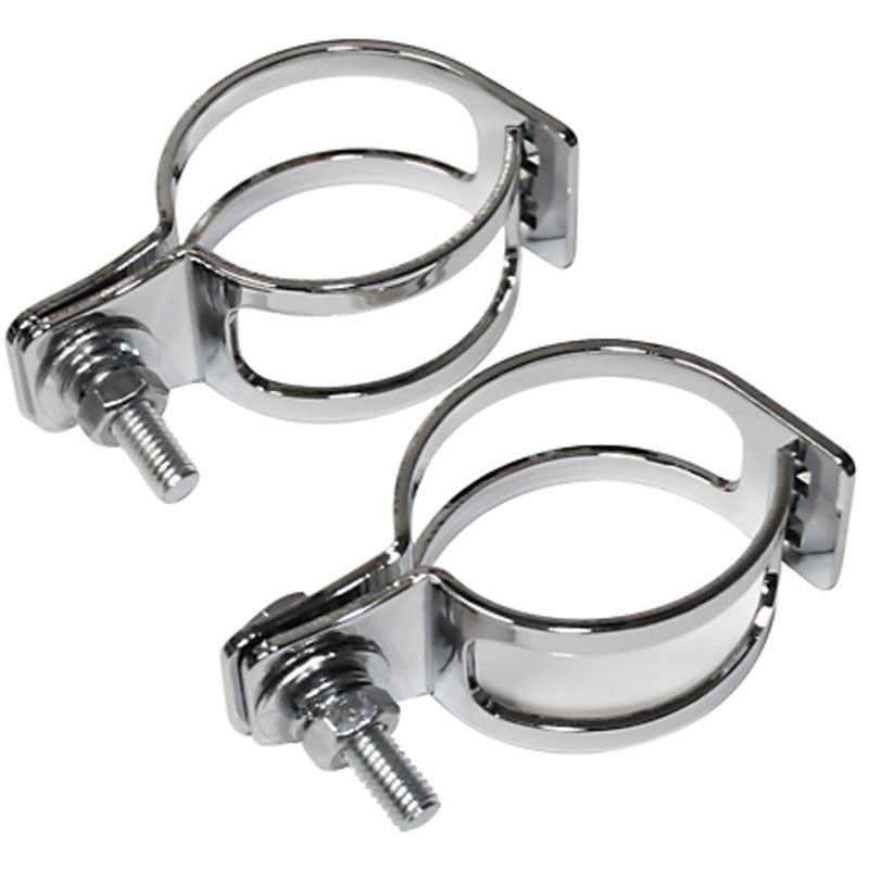 Pince pour fixer les clignotants aux tubes Highsider Smart, chromée