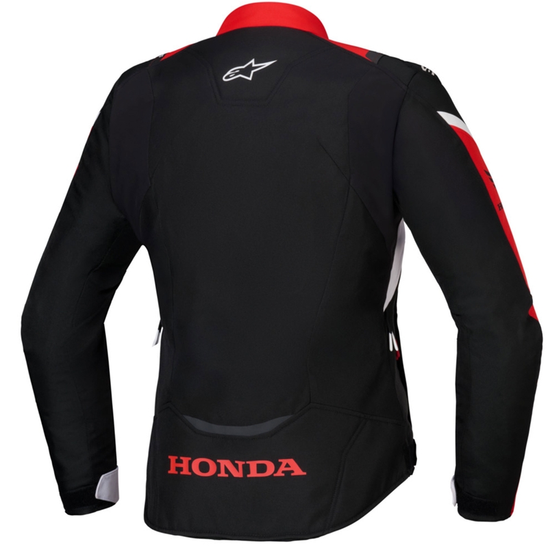 Veste de moto imperméable pour femme Alpinestars Stella T-Jaws V4, collection Honda, noir, rouge et blanc