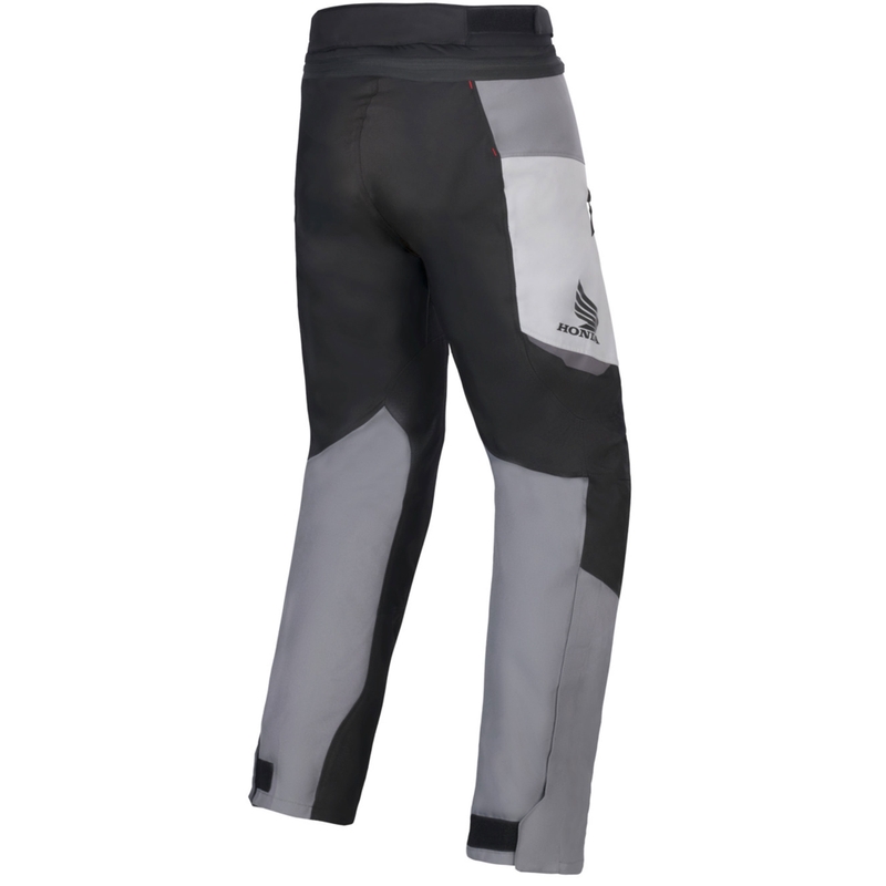 Pantalon moto imperméable femme Alpinestars Stella ST-1 collection Honda gris-gris foncé-noir-rouge