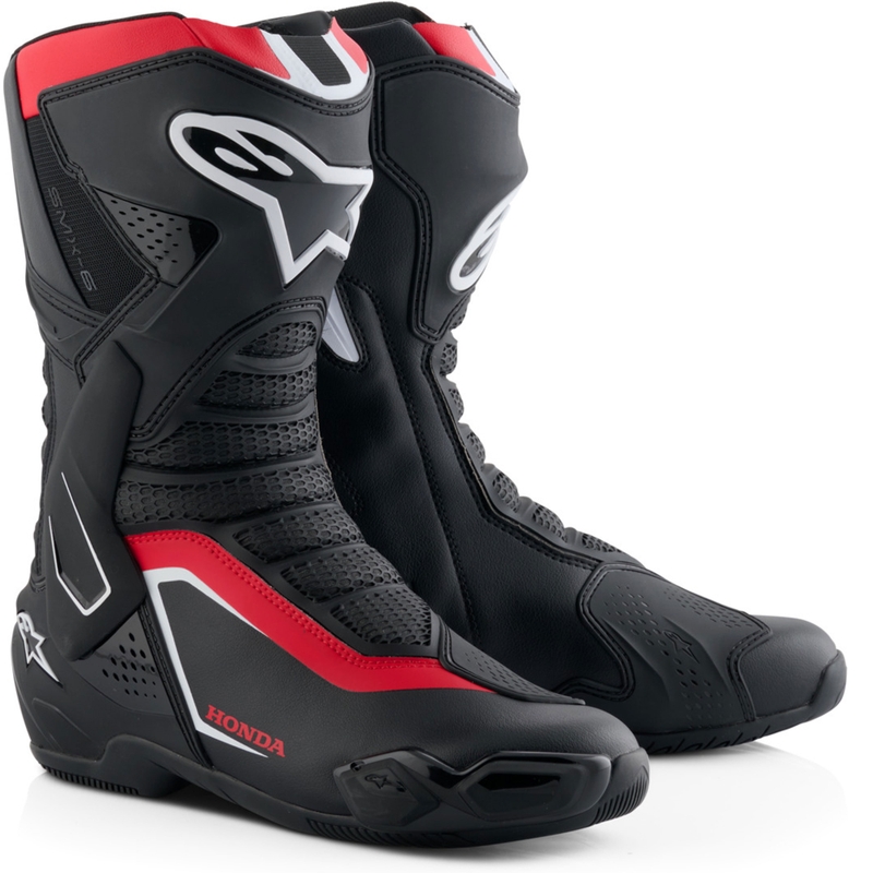 Bottes moto Alpinestars SMX-6 V3 Collection Honda Noir-Rouge-Blanc