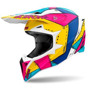 Casque de motocross Airoh Wraaap Paint mat multicolore
