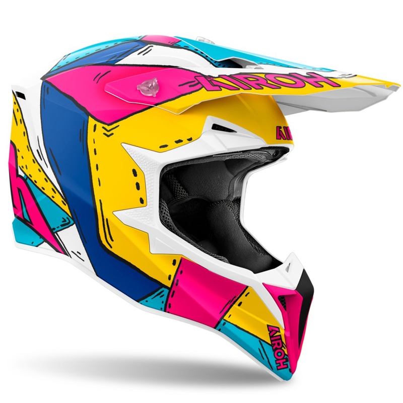 Casque de motocross Airoh Wraaap Paint mat multicolore