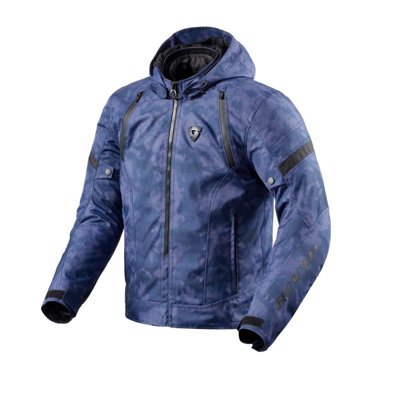 Revit Flare 3 H2O camo blue motorcycle jacket