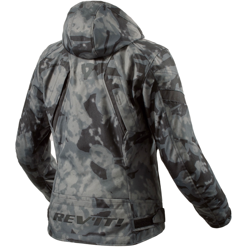 Veste de moto Revit Flare 3 H2O camo gris foncé pour femme