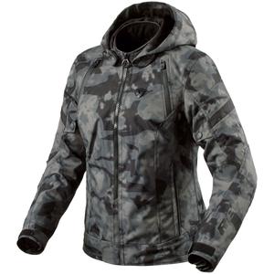 Veste de moto Revit Flare 3 H2O camo gris foncé pour femme