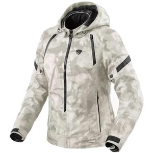 Veste de moto Revit Flare 3 H2O camo gris et blanc pour femme