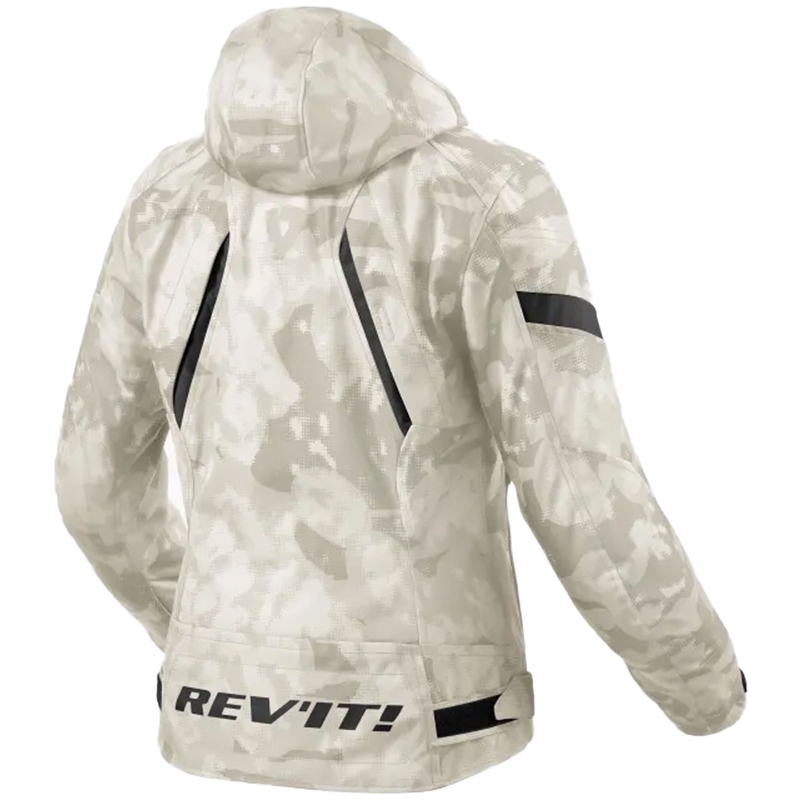 Veste de moto Revit Flare 3 H2O camo gris et blanc pour femme