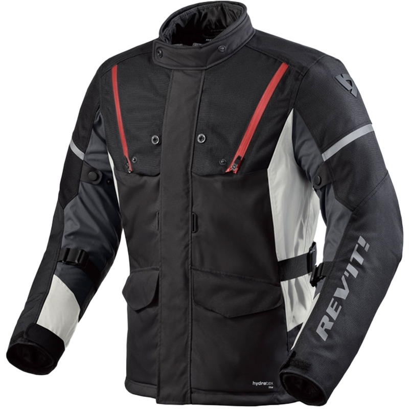 Veste moto Revit Horizon 3 H2O noir et rouge
