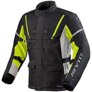 Veste de moto Revit Horizon 3 H2O noir-jaune fluo