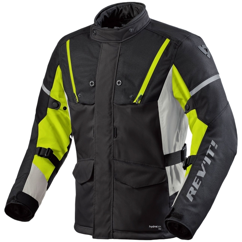 Veste de moto Revit Horizon 3 H2O noir-jaune fluo