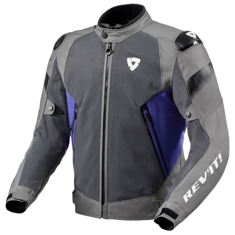 Veste moto Revit Control Air H2O gris-bleu