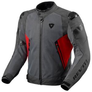 Veste moto Revit Control Air H2O gris et rouge