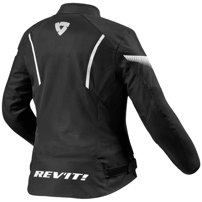 Veste de moto Revit Control Air H2O noir et blanc pour femme