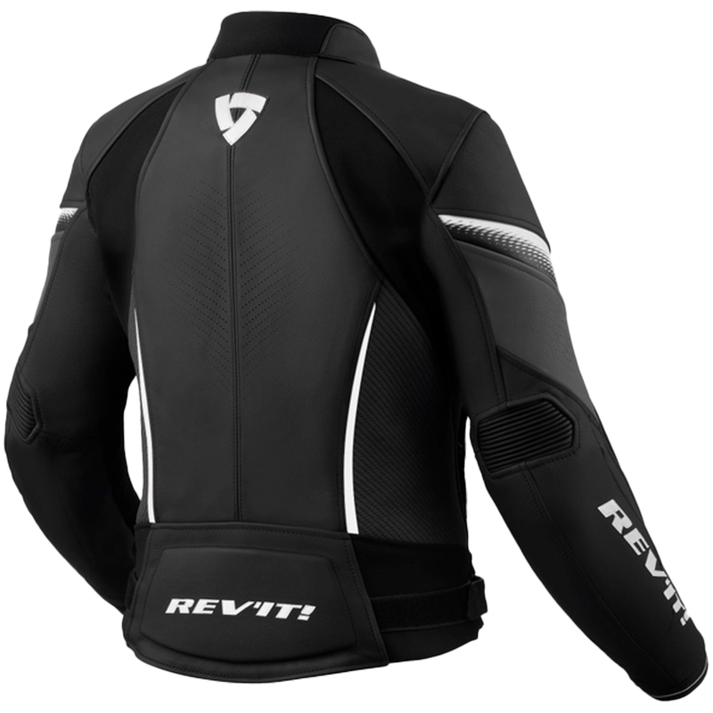 Veste en cuir noir et blanc Revit Xena 4 pour femme