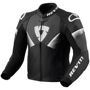 Veste moto en cuir Revit Argon 2 noir-blanc