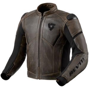 Blouson moto en cuir Revit Parallax marron