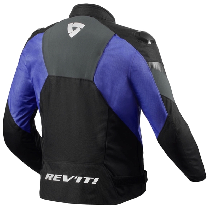 Veste moto Revit Control H2O noir-bleu