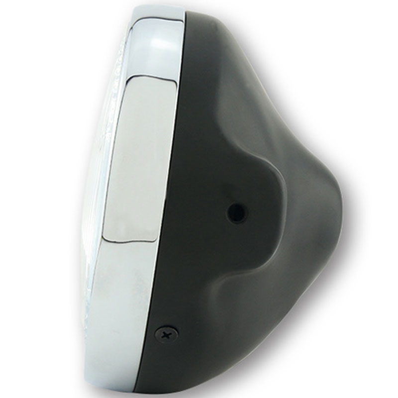 Phare Highsider Smart LTD 7 avec verre gaufré, noir brillant