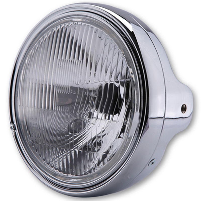 Phare Highsider Smart LTD 7 avec verre gaufré, chromé