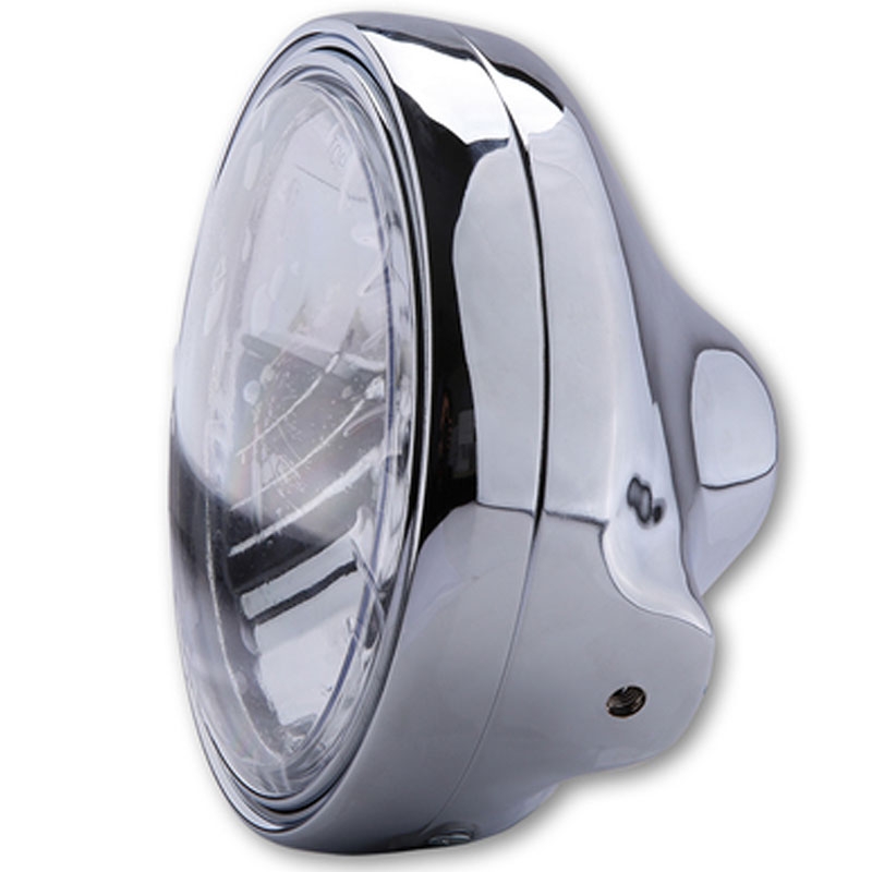 Phare Highsider Smart LTD 7 avec verre transparent, chromé