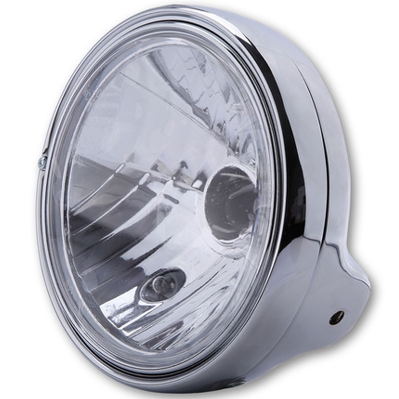 Phare Highsider Smart LTD 7 avec verre transparent, chromé