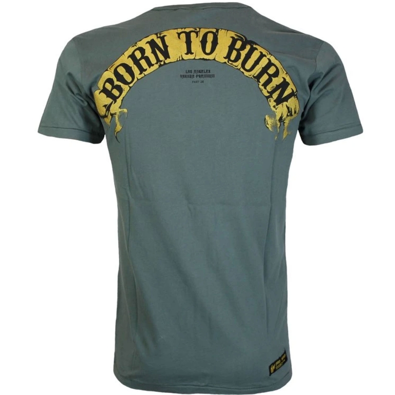 T-shirt Yakuza Premium Born To Burn Flying Riots Los Angeles vert olive