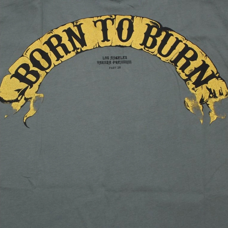 T-shirt Yakuza Premium Born To Burn Flying Riots Los Angeles vert olive