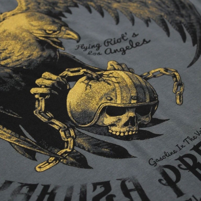 T-shirt Yakuza Premium Born To Burn Flying Riots Los Angeles vert olive