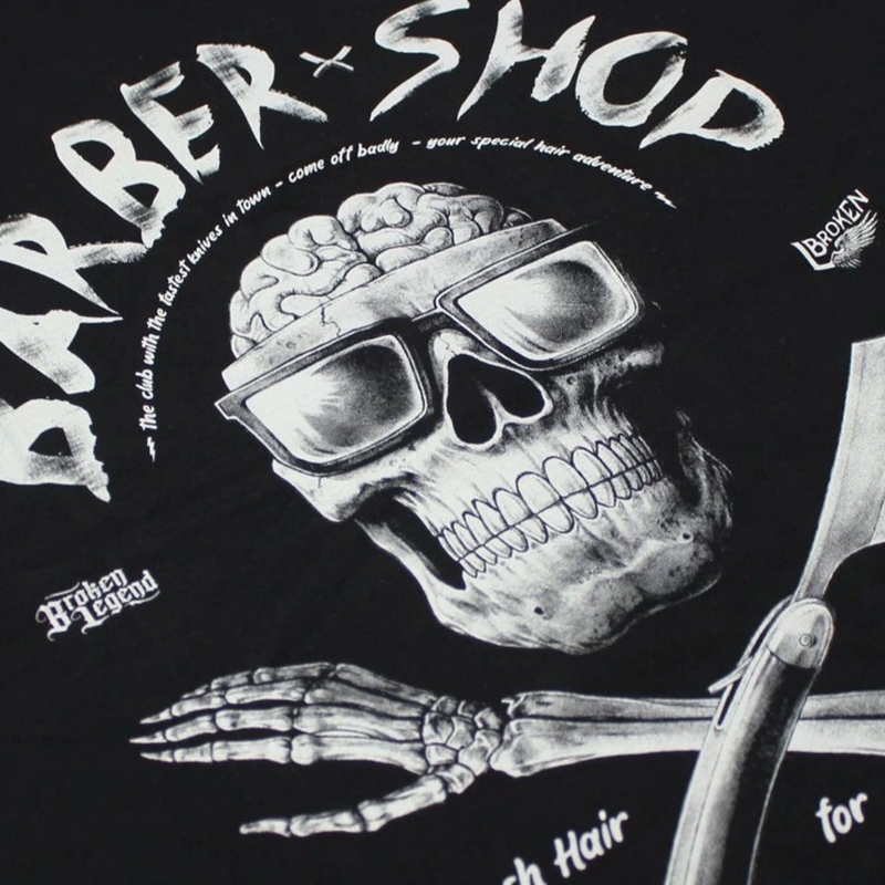 T-shirt Yakuza Premium Broken Legend - Barber Shop noir
