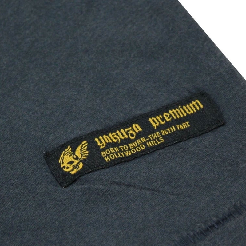 T-shirt Yakuza Premium Rude and Rough Born to Burn - Los Angeles bleu