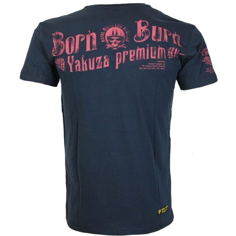 T-shirt Yakuza Premium Hell Rider - Born to Burn bleu foncé