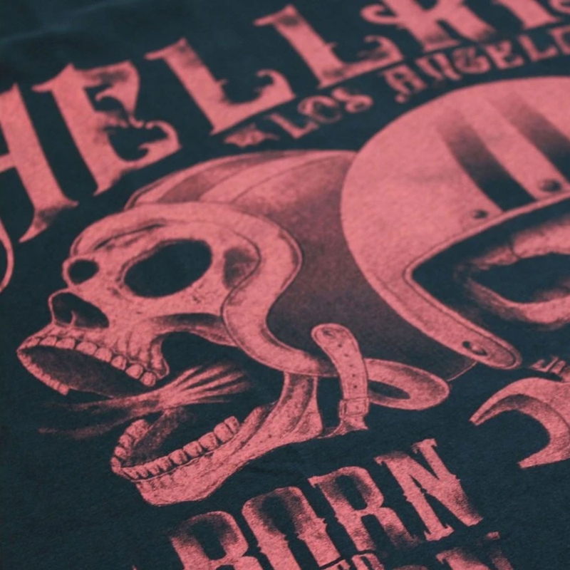 T-shirt Yakuza Premium Hell Rider - Born to Burn bleu foncé