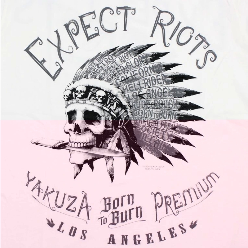 T-shirt Yakuza Premium Expect Riots - Los Angeles blanc