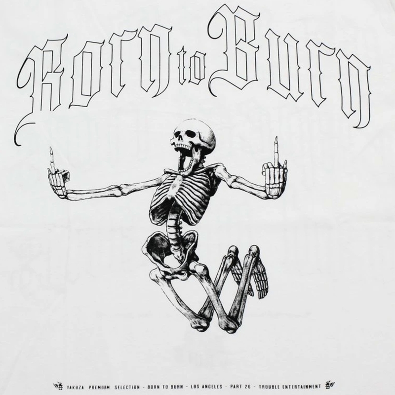 T-shirt Yakuza Premium Born to Burn - Los Angeles blanc