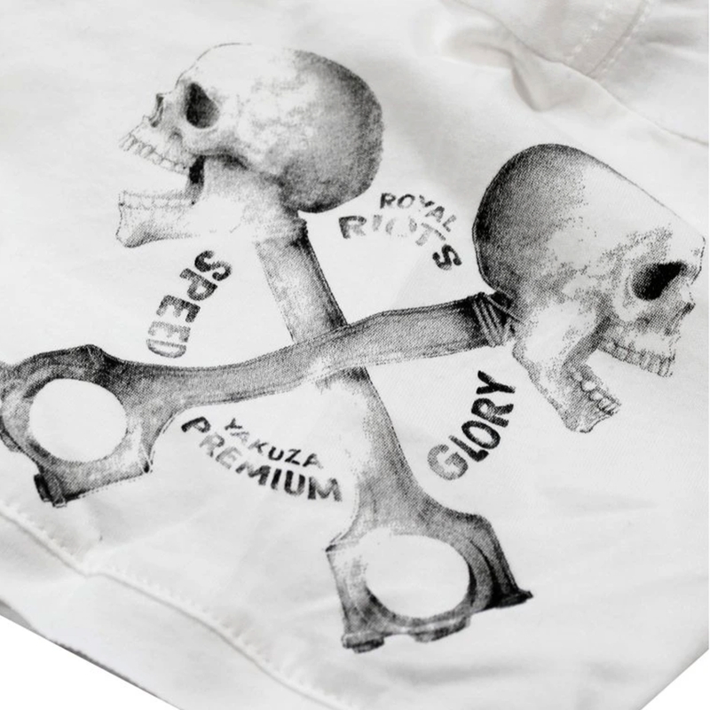 T-shirt Yakuza Premium Rude and Rough Born to Burn - Los Angeles blanc