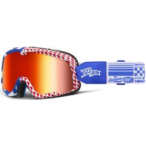 Lunettes de motocross 100 % Barstow Artist avec verres rouges