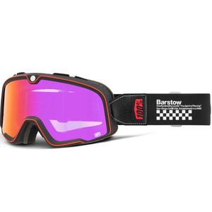 Lunettes de motocross 100% Barstow Erban avec plexiglas rouge
