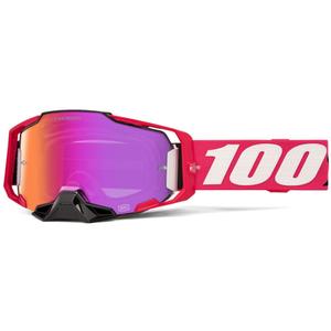 Lunettes de motocross 100% Armega Kloug avec plexiglas argenté HIPER
