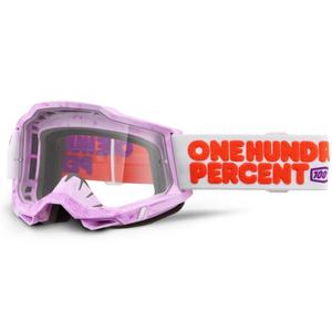 Lunettes de motocross 100% Accuri 2 Hundreds avec plexiglas transparent
