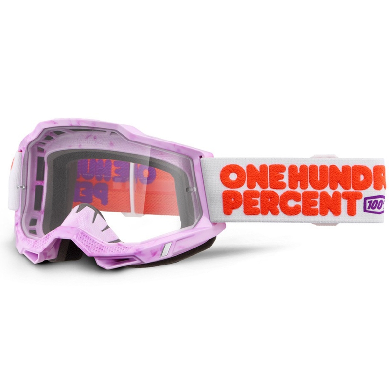 Lunettes de motocross 100% Accuri 2 Hundreds avec plexiglas transparent