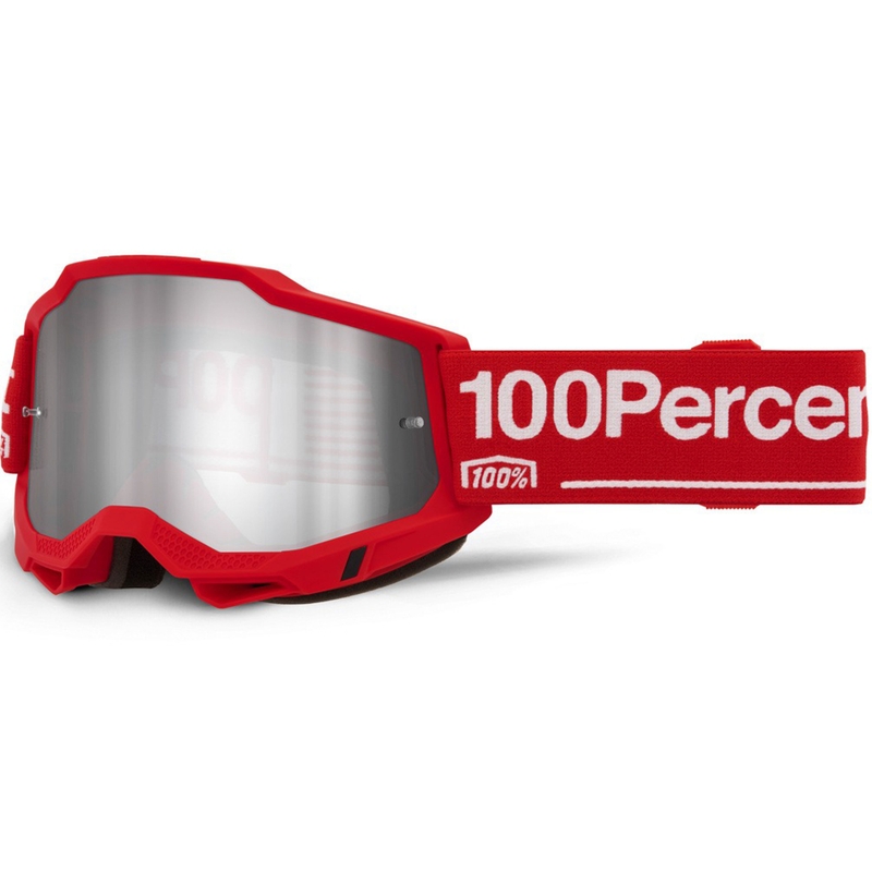 Lunettes de motocross 100% Accuri 2 Wolg avec plexiglas argenté