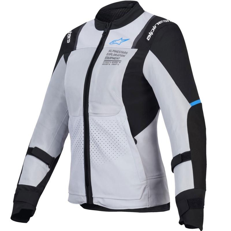 Blouson moto femme Alpinestars Stella ST-2 Air gris clair-noir