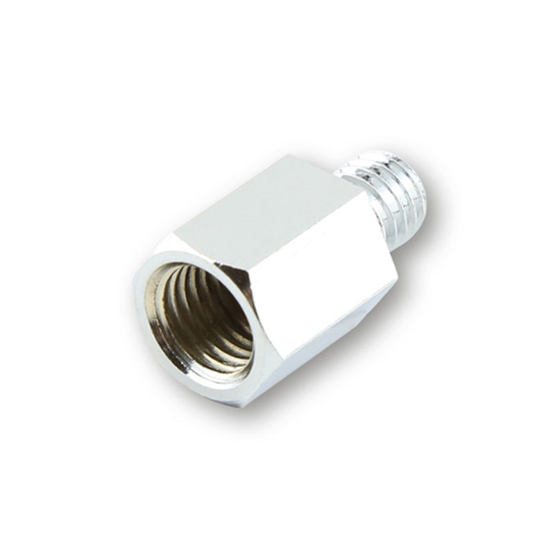 Adaptateur pour rétroviseur Highsider Smart de filetage à droite M10 à filetage à droite M8 chromé