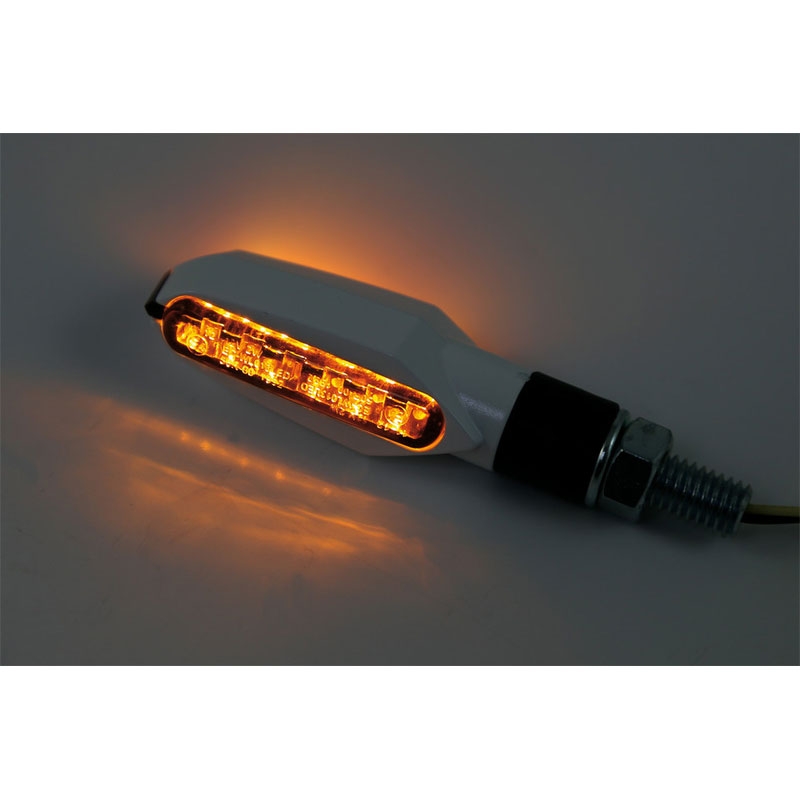 Clignotants LED moto Highsider Smart Multiface blancs